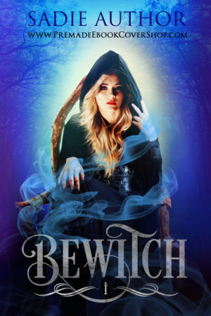 premade book cover witch